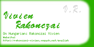 vivien rakonczai business card